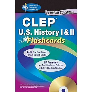 CLEP U.S. History I & II Flashcards with CD ROM (CLEP Test Preparation) Paperback