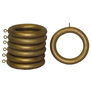 Wood 2 inch Historical Gold Curtain Rings (Set of 7)   14029331