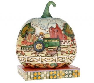 Jim Shore John Deere Traditions Harvest Pumpkin Figurine —