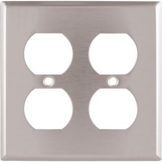 Cooper Wiring Devices 2 Gang Stainless Round Wall Plate