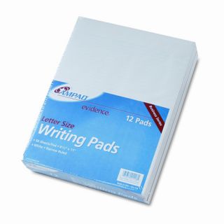 Evidence Glue Top Narrow Ruled Pads, Letter, 50 Sheet Pads/Pack, 12