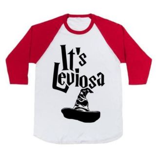 White/Red Its Leviosa Baseball Funny Graphic Novelty T Shirt (Size Medium) NEW