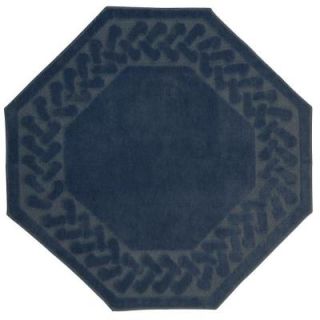 Herringbone Blue 6 ft. x 6 ft. Octagon Area Rug 7770 72x72 BL