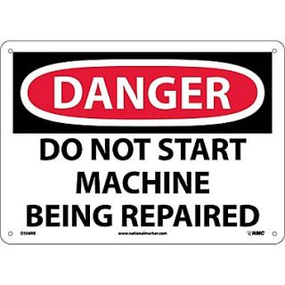 Danger, Do Not Start Machine Being Repaired, 10X14, Rigid Plastic