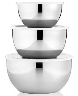 Martha Stewart Collection Covered Mixing Bowls, Set of 3 Stainless
