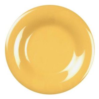 Global Goodwill Coleur 10 1/2 in. Wide Rim Plate in Yellow (12 Piece) 849851026056