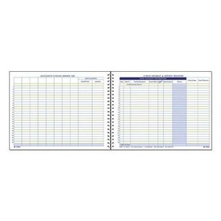 Adams Business Forms Check Payment/Deposit Register, 96 Pages, 8 1/2''x11'', White