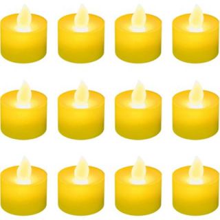 LumaBase Luminarias Battery Operated LED Tea Light Candles, 12 Count