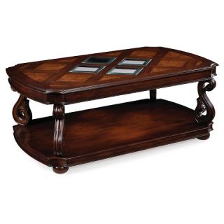 Magnussen Harcourt Wood Rectangular Cocktail Table with Casters