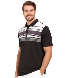 PUMA Golf Short Sleeve Key Stripe Polo Black