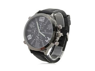 Men's Watch Quartz Military Silicone Strap