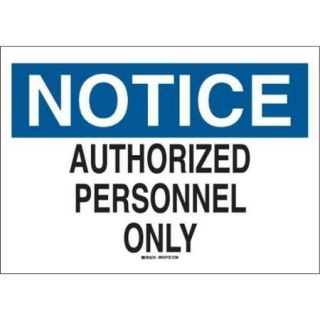 BRADY 22142 Notice Sign, 10 x 14In, BL and BK/WHT, ENG
