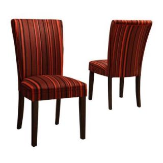 Home Decorators Collection Red Stripes Print Side Chairs (Set of 2) DISCONTINUED 40721F14S[2PC]