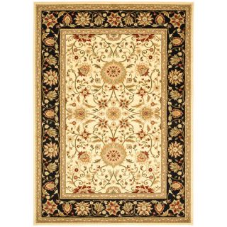 Safavieh Lyndhurst Ivory and Black Rectangular Indoor Machine Made Area Rug (Common 5 x 8; Actual 63 in W x 90 in L x 0.33 ft Dia)