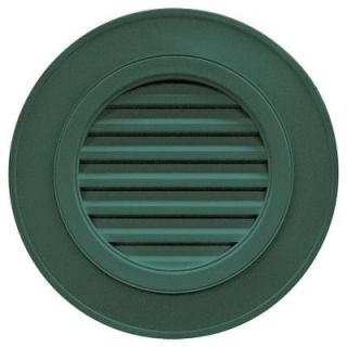 Builders Edge 28 in. Round Gable Vent in Forest Green (without Keystones) 120032828028