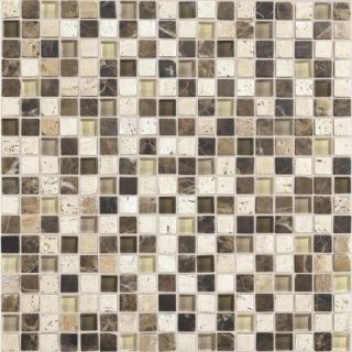 Daltile Stone Radiance Morning Sun 12 in. x 12 in. x 8 mm Glass and Stone Mosaic Blend Wall Tile SA525858MS1P
