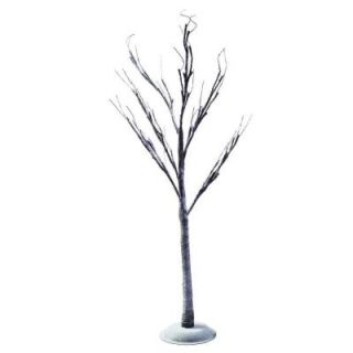 Martha Stewart Living 4 ft. Indoor Pre Lit LED Snow Covered Twig Artificial Christmas Tree 9317700410