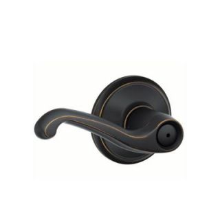 Schlage Flair Aged Bronze Bed and Bath Lever F40 V FLA 716