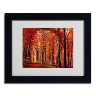 Trademark Fine Art 11 in. x 14 in. The Red Way Black Framed Matted Art PSL033 B1114MF