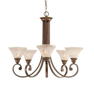 Filament Design Concord 5 Light Bronze Chandelier with Frosted Crystal Glass CLI TL5013019