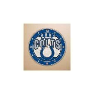 Memory Company MC NFL IND 274 Indianapolis Colts Art Glass Clock