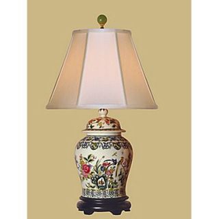 Oriental Furniture Temple 30 H Table Lamp with Empire Shade