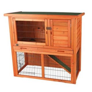 TRIXIE 2.8 ft. x 1.5 ft. x 2.5 ft. Small Rabbit Enclosure with Sloped Roof Hutch 62300