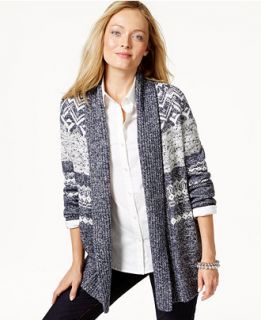 Charter Club Fair Isle Shawl Cardigan, Only at   Sweaters