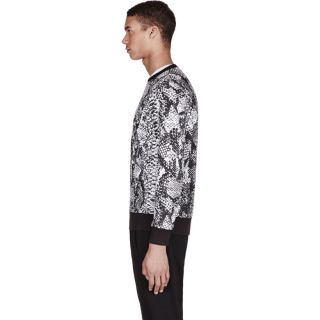 Markus Lupfer White & Black Python Print Sweatshirt