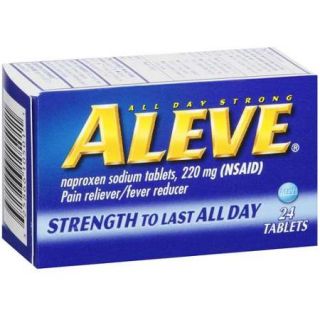 Aleve Pain Reliever/Fever Reducer Naproxen Sodium Tablets, 220mg, 24 count