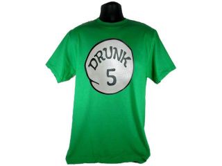 Drunk 5 Five Irish Green Costume Funny Adult T Shirt Tee