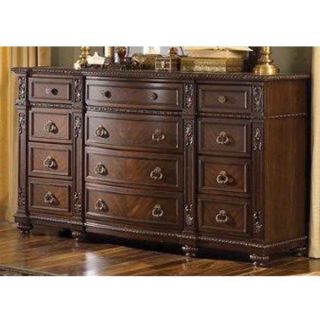 Oakmont Manor Cherry Traditional 12 drawer Marble Top Dresser
