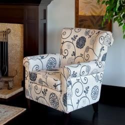 Floral Grey Accent Club Chair  ™ Shopping