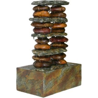 Alpine Eternity Stacked Stone Tabletop Fountain