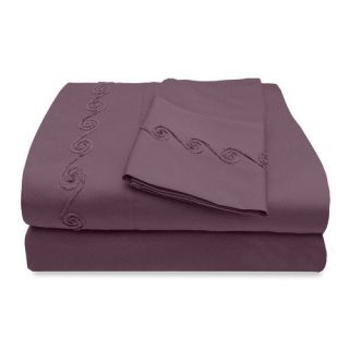 Veratex, Inc. 500 Thread Count Egyptian Cotton Sheet Set with Chenille Swirl