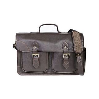 Scully Gusset Briefcase; Chocolate