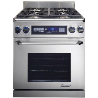 Dacor Discovery Self Cleaning Convection Single Oven Dual Fuel Range (Stainless Steel with Chrome Trim) (Common 30 in; Actual 29.875 in)