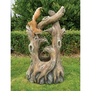 Design Toscano Tree Squirrel Cascading Sculptural Fountain