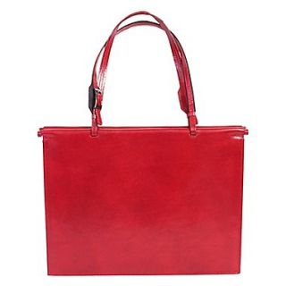 Scully Snap Closure Leather Briefcase; Red