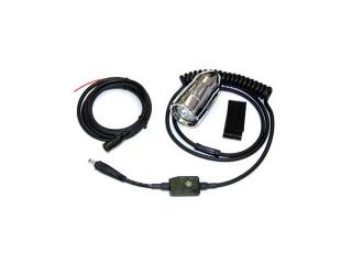 Single Helmet Mounted HID lights with light controller, wires, switch, and mount kit