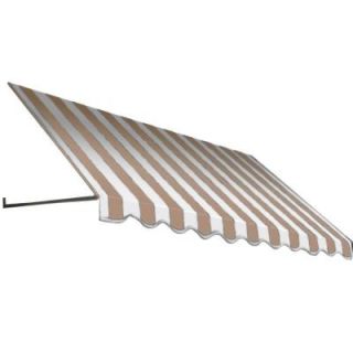 AWNTECH 5 ft. Dallas Retro Window/Entry Awning (56 in. H x 48 in. D) in Tan/White Stripe CR44 5LW