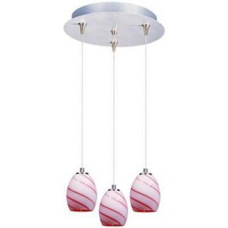 ET2 Swirl 3 Light RapidJack Pendant and Canopy E94636 107SN