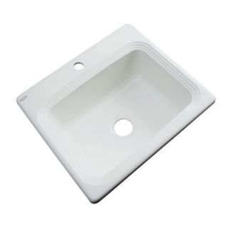 Thermocast Rochester Drop In Acrylic 25 in. 1 Hole Single Bowl Kitchen Sink in Ice Grey 25180