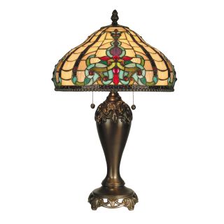 Dale Tiffany Topaz Baroque 27 H Table Lamp with Bowl Shade