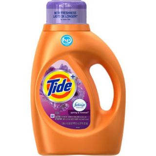 Tide Plus Febreze Freshness Spring & Renewal Scent HE Turbo Clean Liquid Laundry Detergent, 19 Loads 40 oz