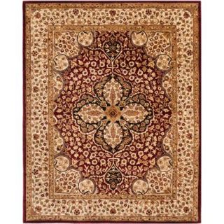 Safavieh Persian Legend Caryn Hand Tufted New Zealand Wool Area Rug, Red and Beige
