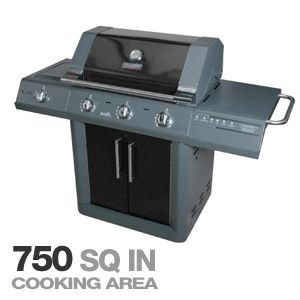 Char Broil 463272509 Heatwave Infrared Grill   3 Burners, 750 Total Square In Cooking Area, 47,500 Total BTUs, Natural Gas Convertible, Propane Fuel Source, Integrated Electronic Ignition