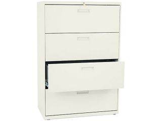 HON 584LL 500 Series Four Drawer Lateral File, 36w x53 1/4h x19 1/4d, Putty