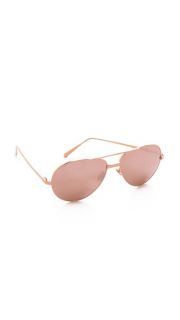 Linda Farrow Luxe 24k Rose Gold Sunglasses
