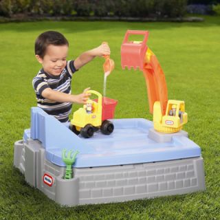 Big Digger 4 Rectangular Sandbox with Cover by Little Tikes